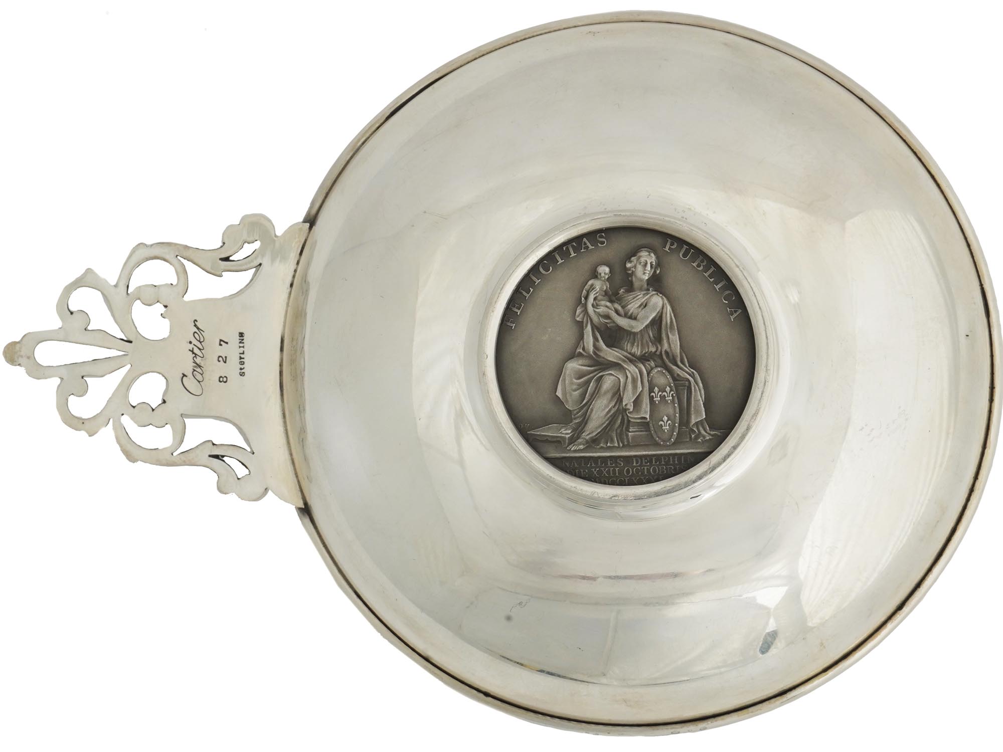 FRENCH CARTIER STERLING SILVER MEDALS PORRINGER PIC-1